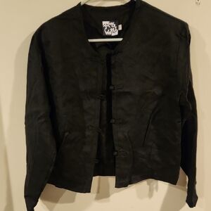 Jams World Women's Small Black Jacket Linen
